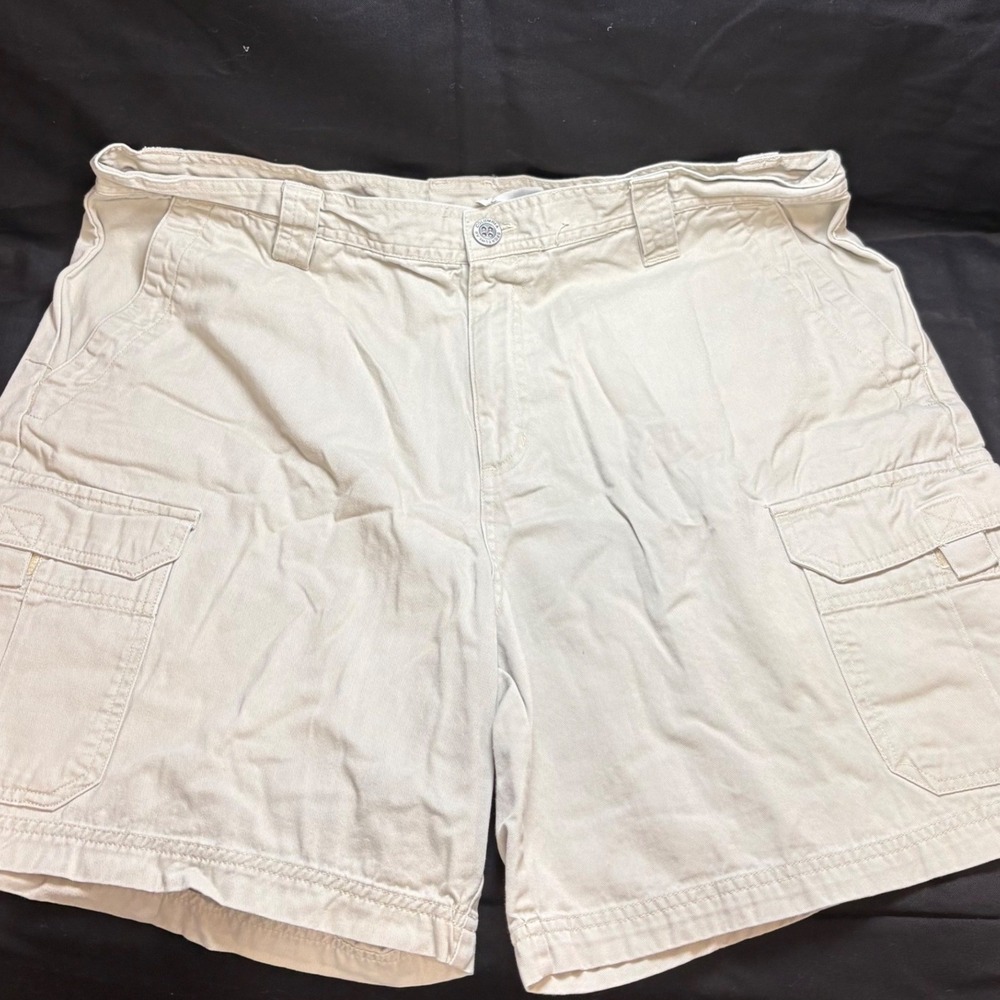 Columbia Sportswear Mens 40 Stone Beige‎ Cotton Cargo Shorts 8 Inseam AM4485